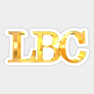 LBC | Long Beach | Gold | Pop Art Sticker